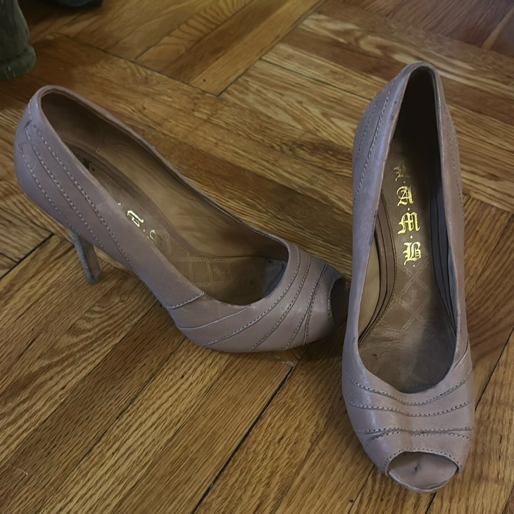 L.A.M.B.  PEEP TOE HEELS